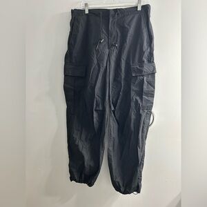 Gap black nylon cargo pants